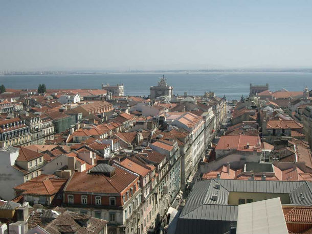 vista panorâmica da cidade de lisboa