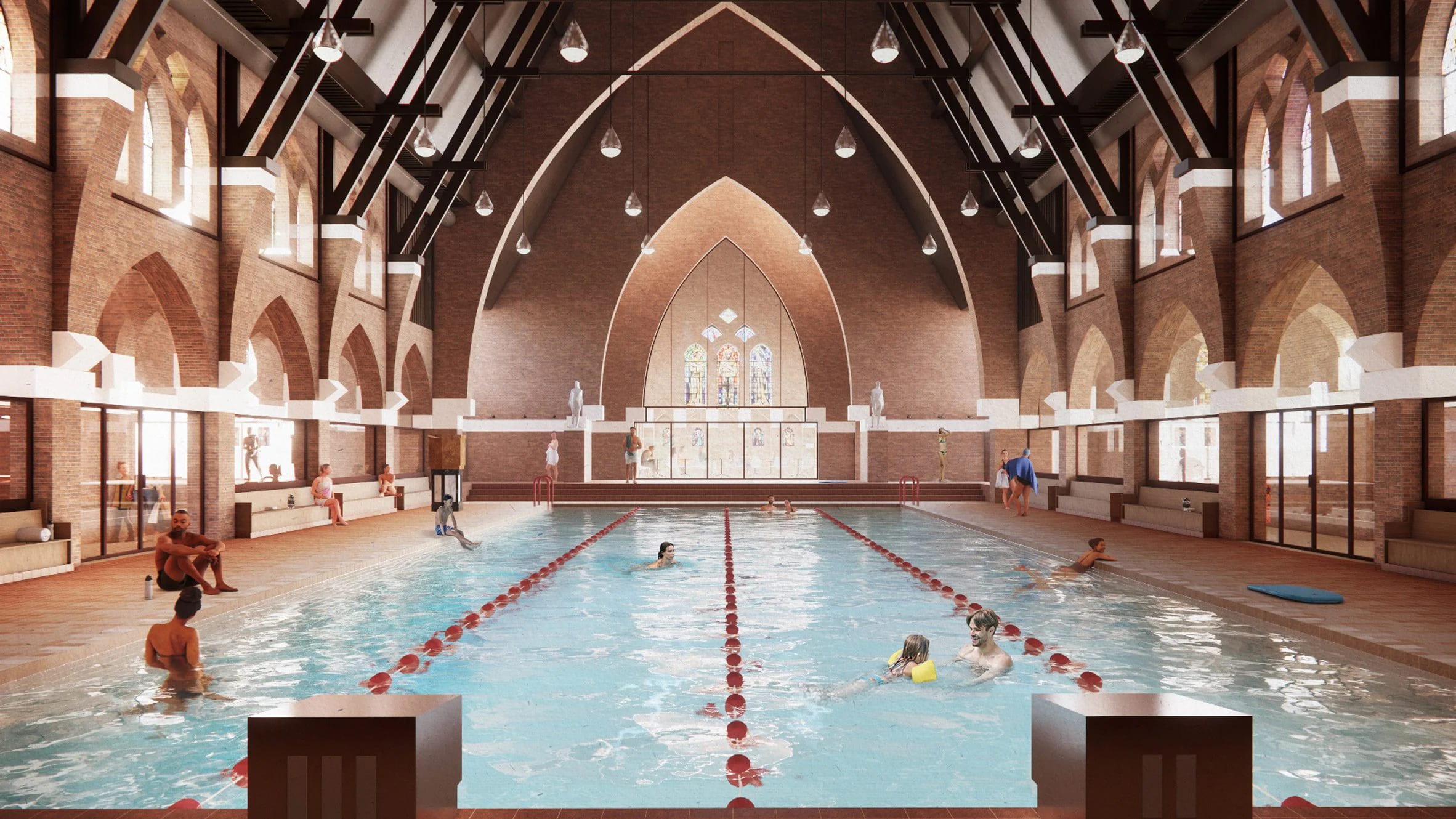Piscina numa igreja