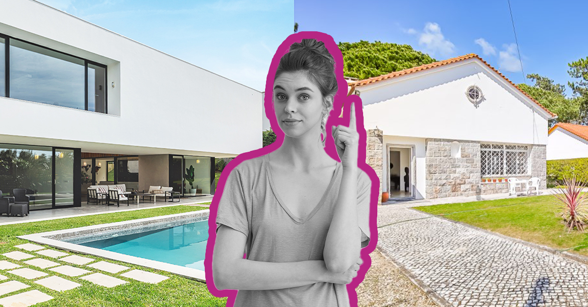 Casas de luxo com piscina e jardim