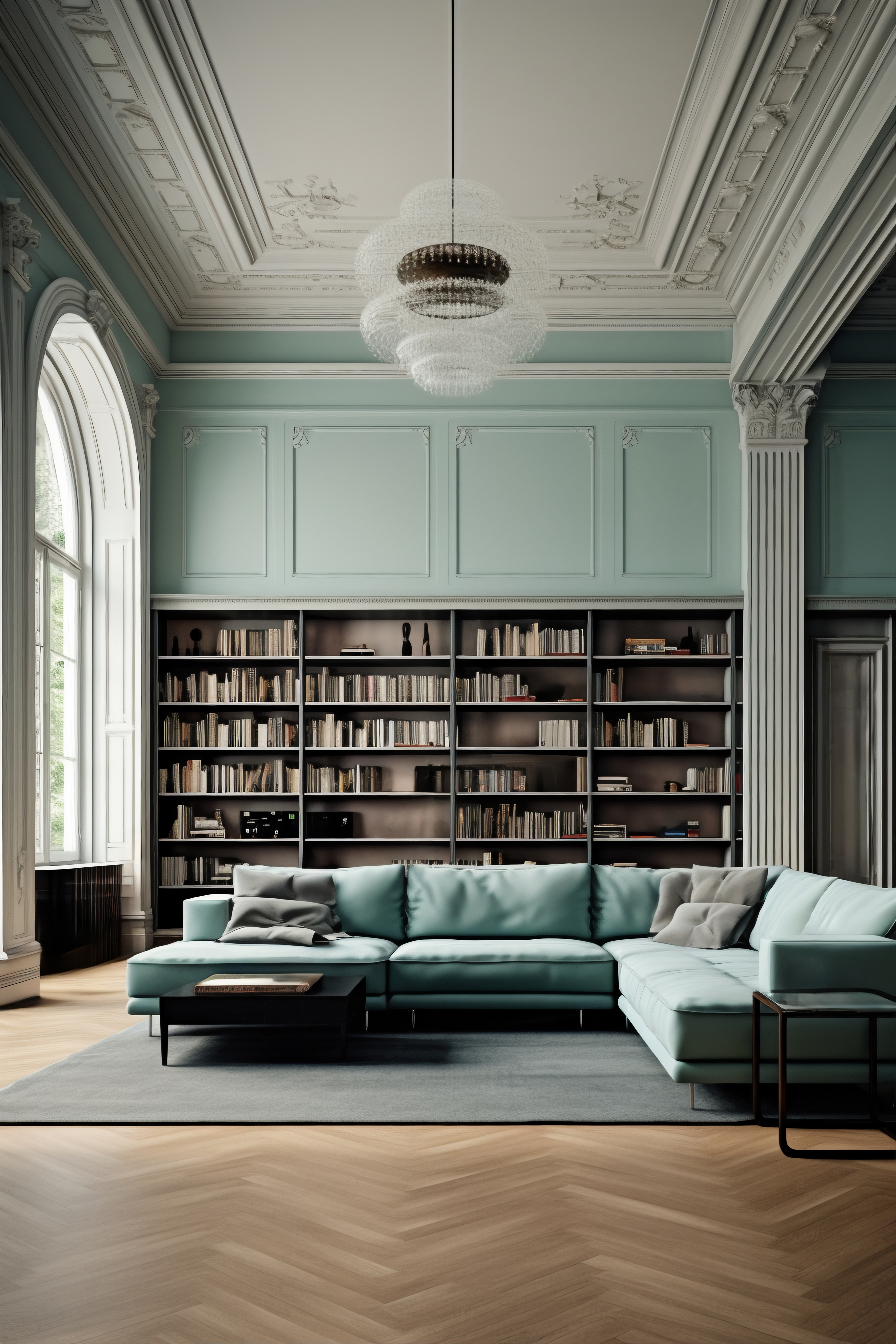 biblioteca de luxo