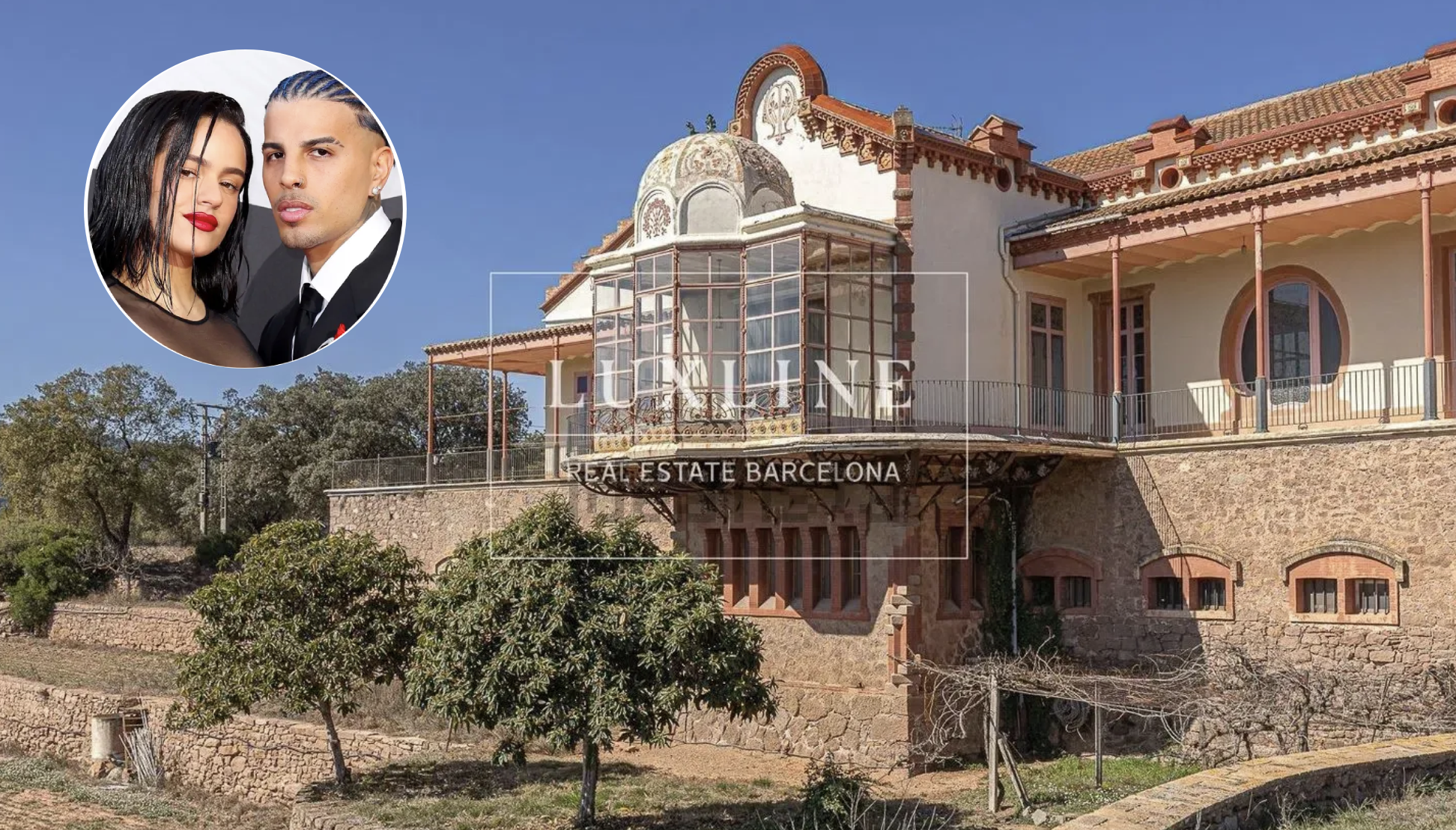 La casa de Rosalía y Rauw Alejandro sigue a la venta dos años después de su ruptura: así es esta villa modernista