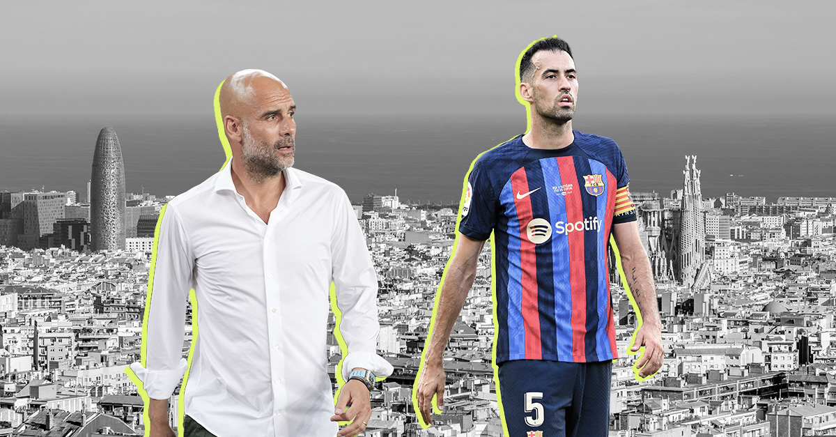 Pep Guardiola e Sergo Busquets