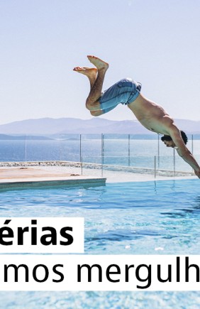 mergulho para a piscina