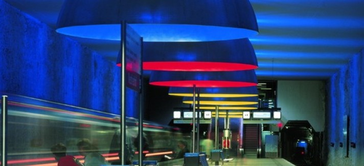 Westfriedhof-station-light-installation-by-Ingo-Maurer---Munich-Deutschland-