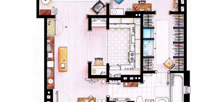 As casas das séries de televisão vistas… em planta 