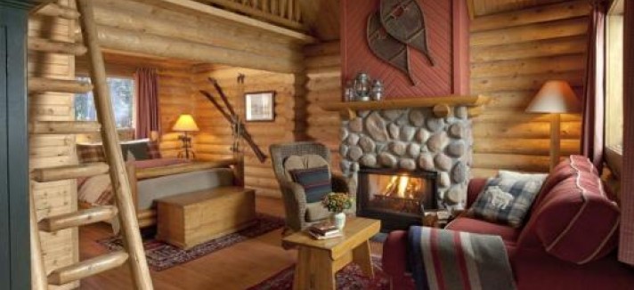 Hotel nas montanhas em Alberta (Canadá)