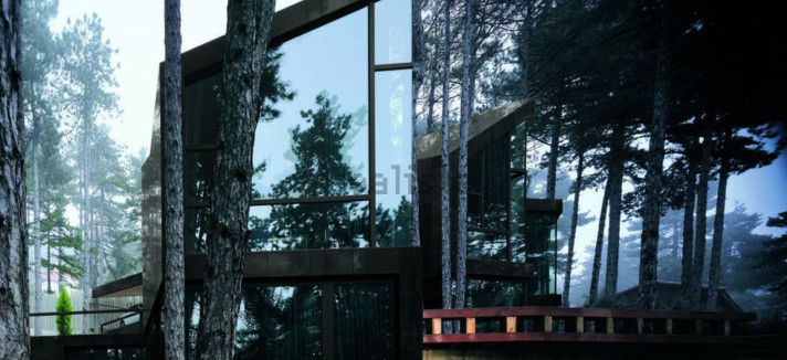 Casa Levene, projetada pelo arquiteto Eduardo Arroyo no Monte Abantos (Madrid)
