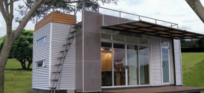 Exterior da casa-contentor desenhada por um estúdio de arquitetura da Costa Rica