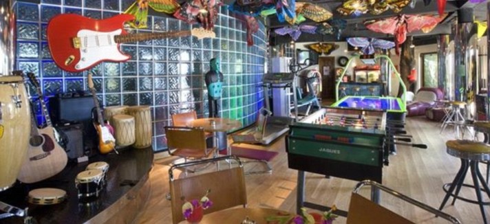 Interior da mansão de David Bowie nas Caraíbas