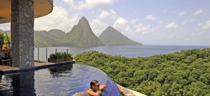 Hotel de luxo na ilha de Santa Lúcia, Caraíbas