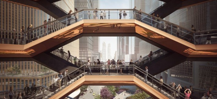 Imagem do edifício futurista 