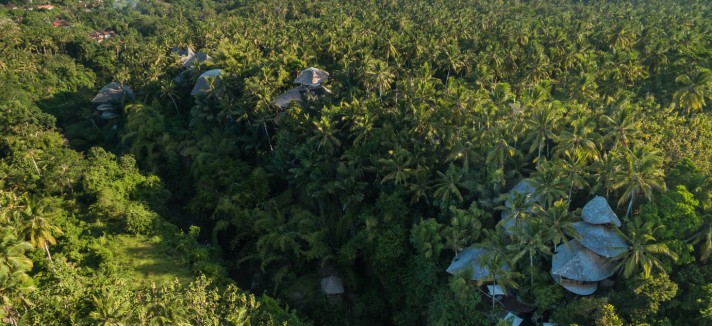A Green Village encontra-se em pleno bosque de Ubud, na ilha de Bali