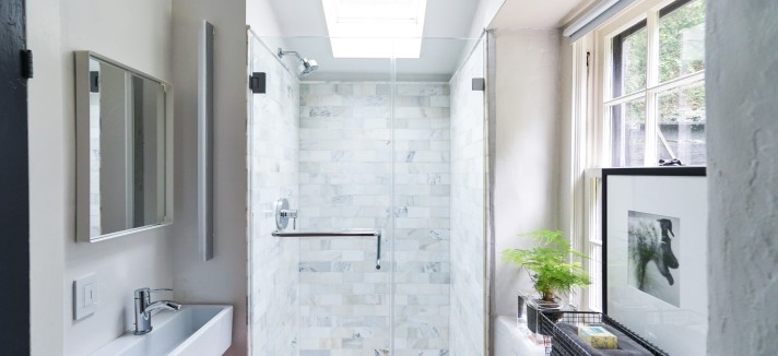 A casa de banho moderna...