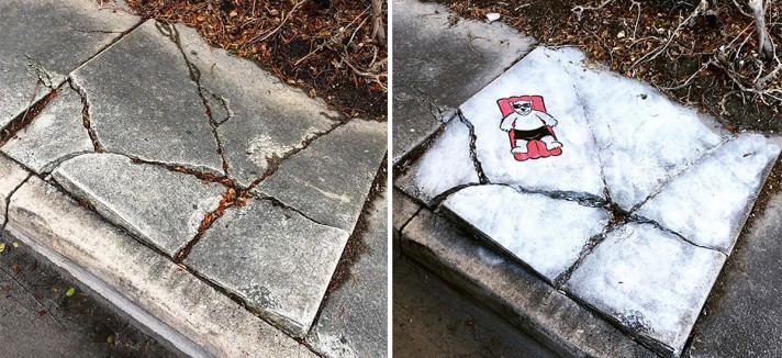 O que fazer com uma pedra partida? Uma piscina de gelo