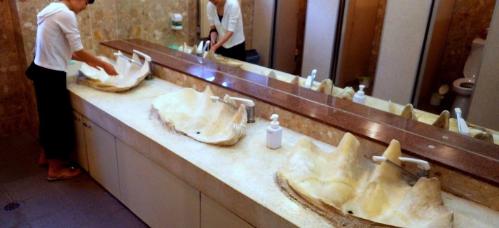 E lavar as mãos... numa concha