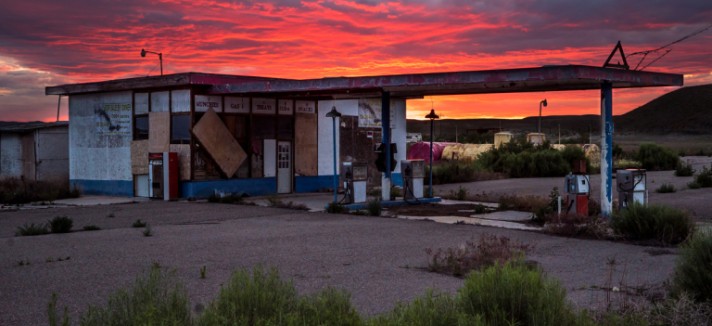 Uma bomba de gasolina