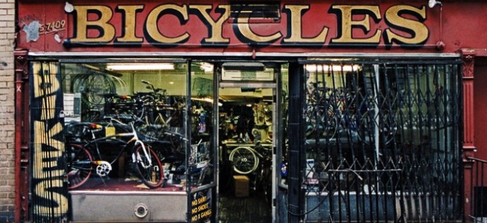 Uma loja de bicicletas...