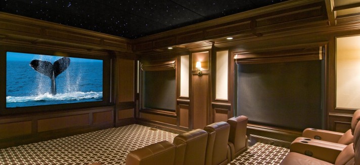 Aqui a sala de cinema...