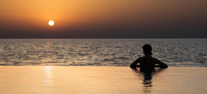 Para desfrutar do pôr do sol 