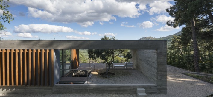 A casa vista do exterior