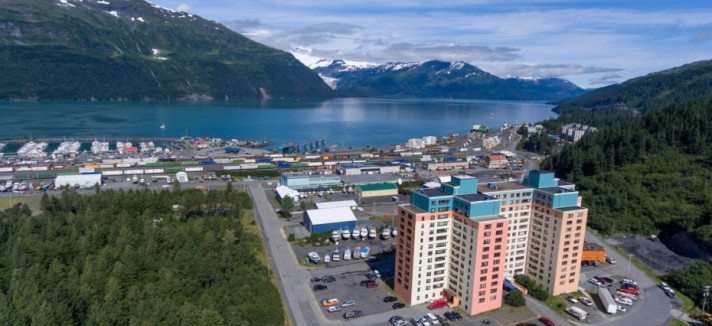 A vista aérea da cidade 