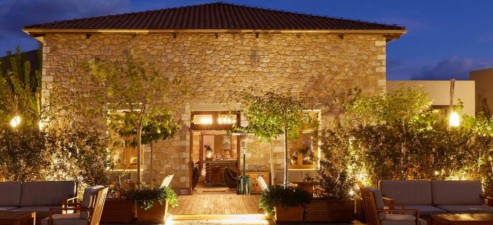 Entrada para as villas do complexo The Romanos