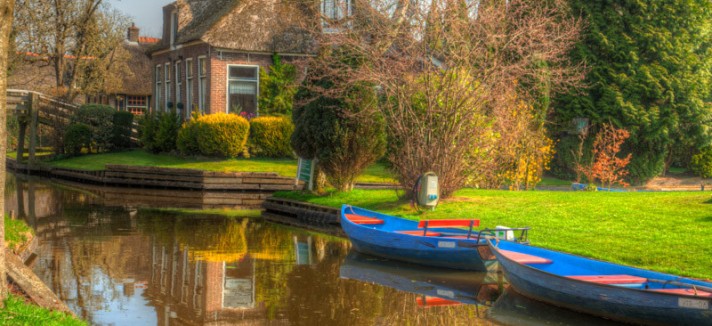 As casas são típicas da região