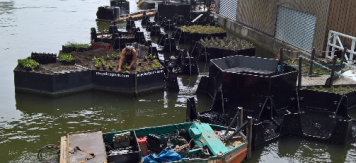 Os plásticos utilizados foram recolhidos do rio