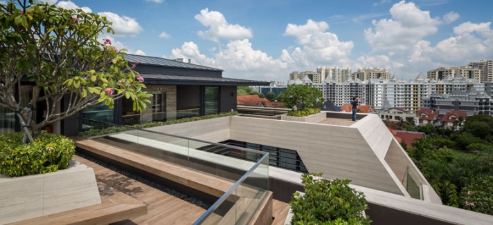 Os terraços da mansão