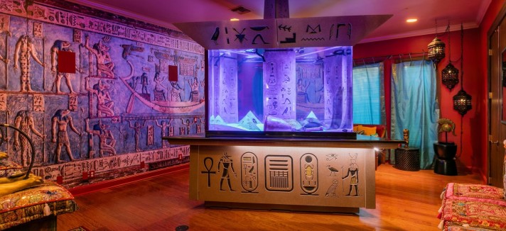 Um salão egípcio para relaxar