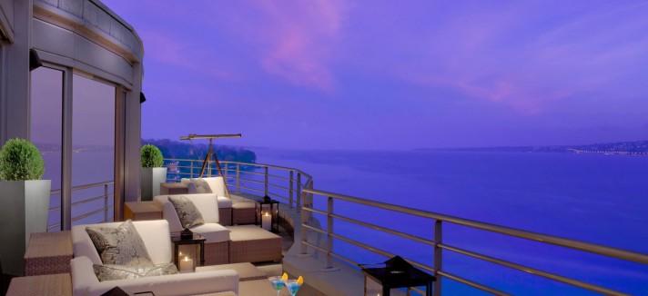 As vistas incríveis do hotel