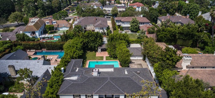 Vista panorâmica da mansão