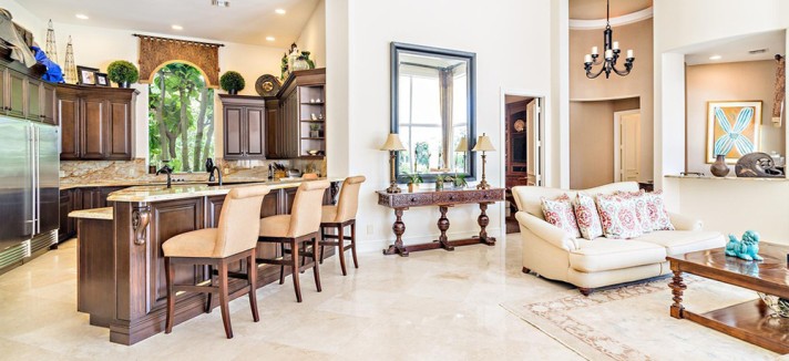 Sala de estar e cozinha