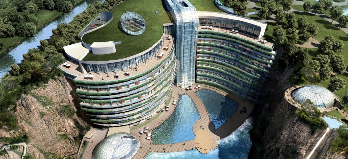 O primeiro hotel de luxo subterrâneo