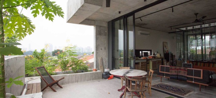 Uma zona de estar exterior