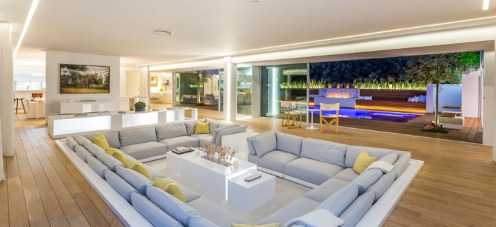 A grande sala de estar