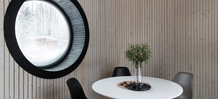 Construída a 100% com materiais reciclados