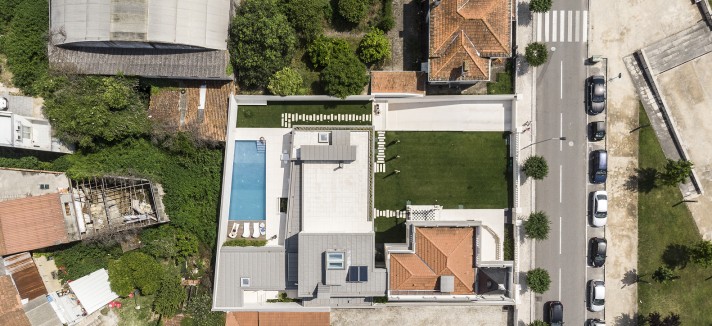 Vista aérea da casa