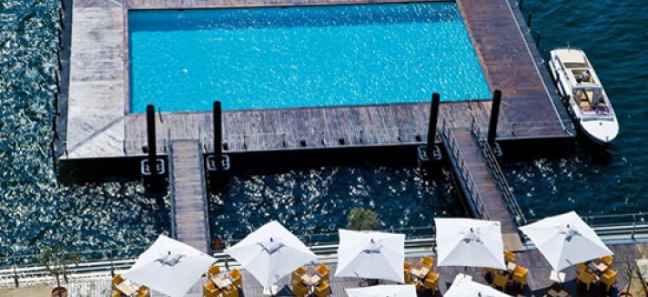 Piscina flutuante, Lago de Como