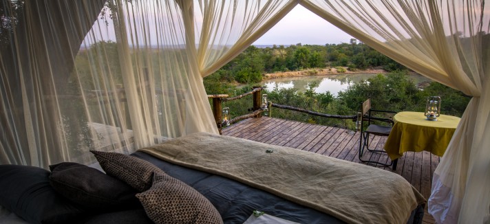 Cada cabana tem a sua fonte de luz solar