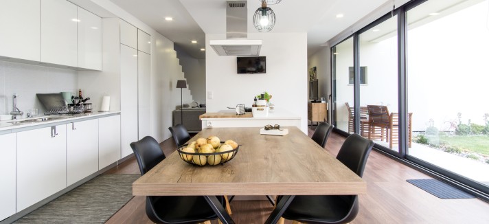 Uma cozinha em open-space