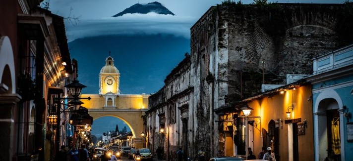 'Volcano Emerging From Cloud'