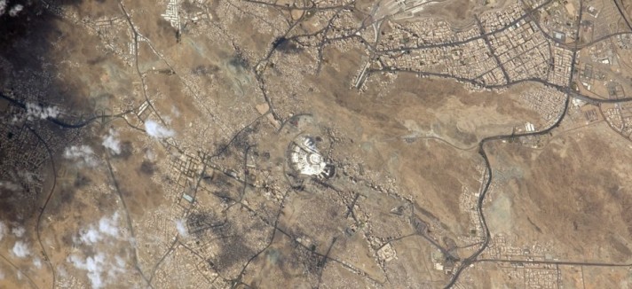 Meca vista desde a Estação Espacial Internacional