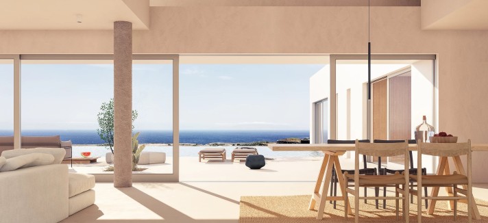 A 'villa' está anexada ao Andronis Acardia Hotel