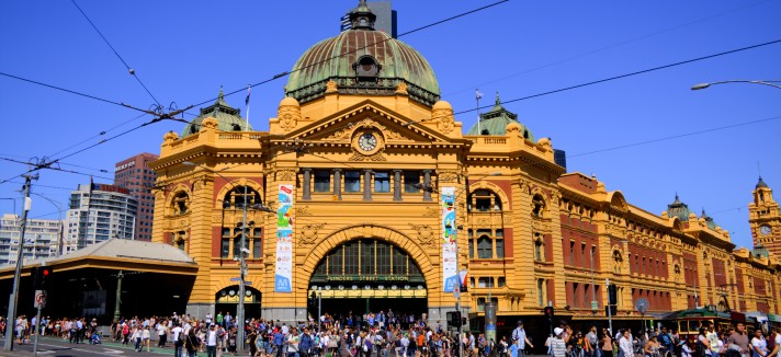 Flinders Street Station, Melbourne, Austrália 