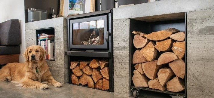 A lenha faz parte da decoração