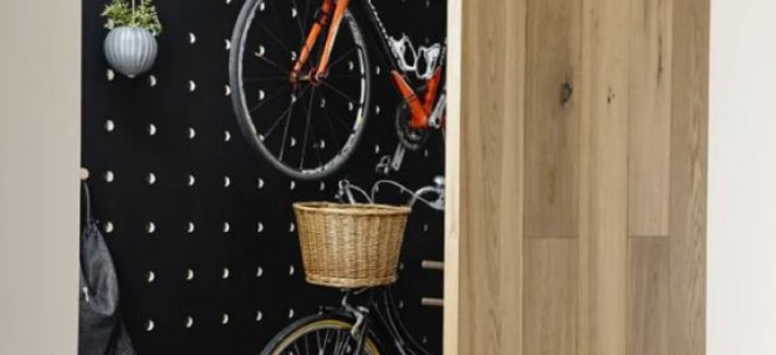 Um suporte de bicicleta original