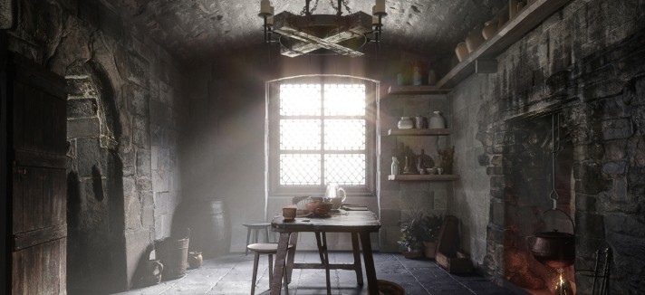 16th Century Tudor manor kitchen (1520-1620)