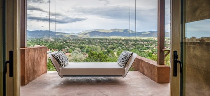 Um sofá-cama de exterior