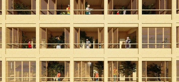 As casas vistas de fora